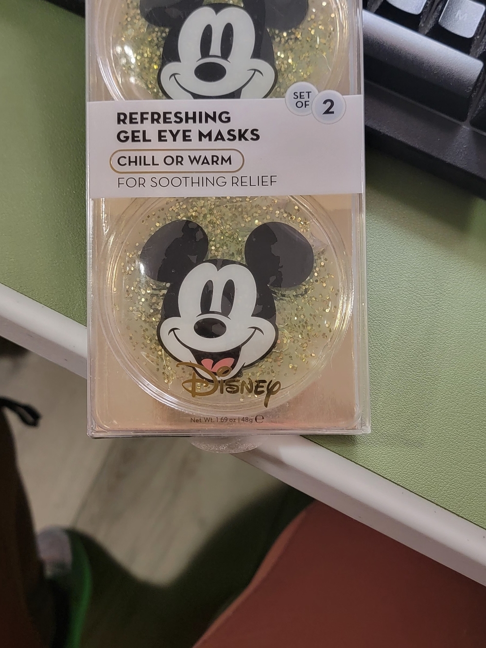 Disney Gold Glitter Mickey Gel Eye Masks (Set of 2)